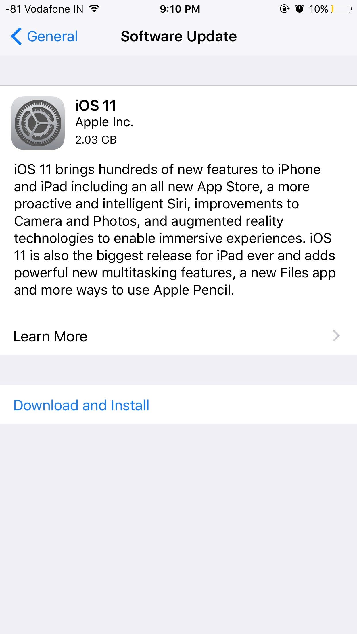 iOS 11 — Official Update Log (iPhone 7+) | by Saransh Bansal | Medium