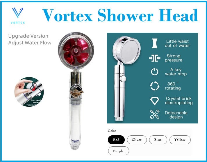 Vortex Shower Head Vortex Rain Jet Medium