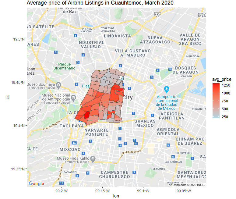 Exploring Airbnb data in Mexico City using geo-spatial analysis (Part One)