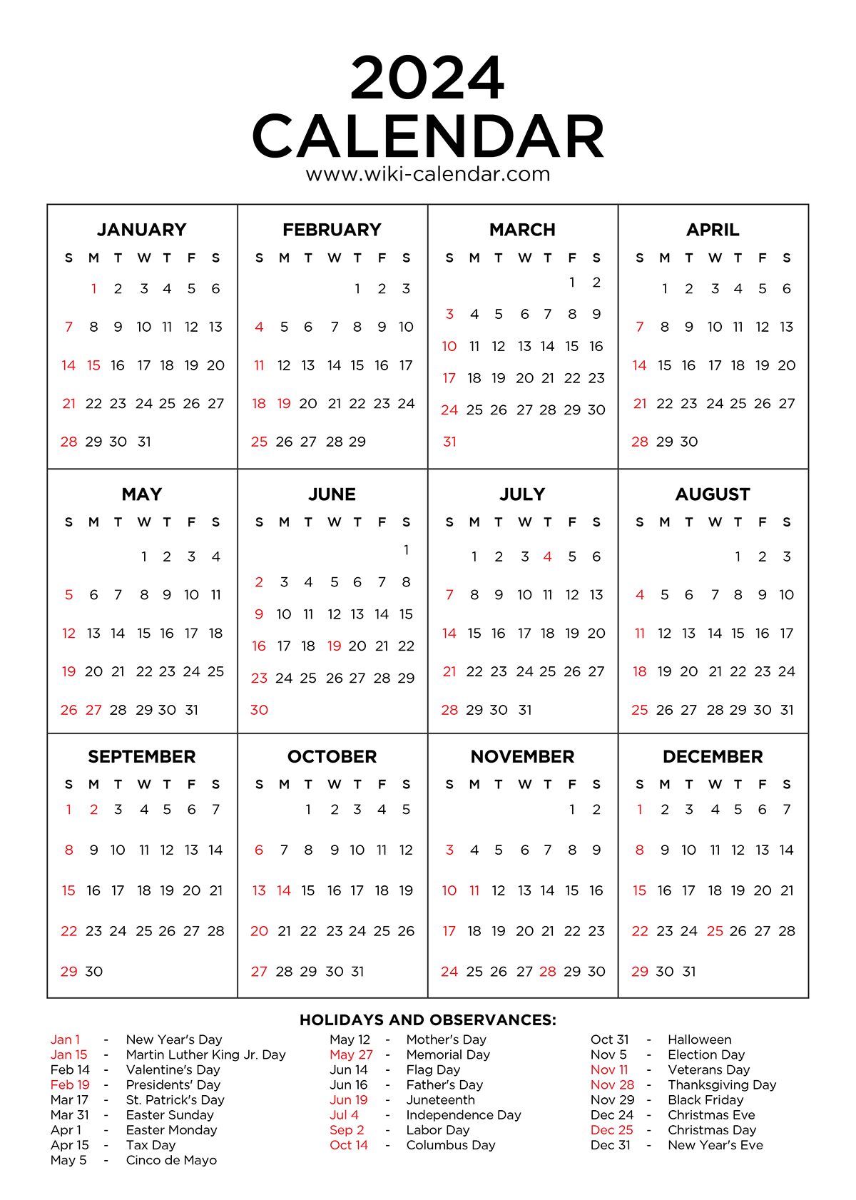 July 2024 Calendar Printable with Holidays by Sharon Gore Mar, 2024