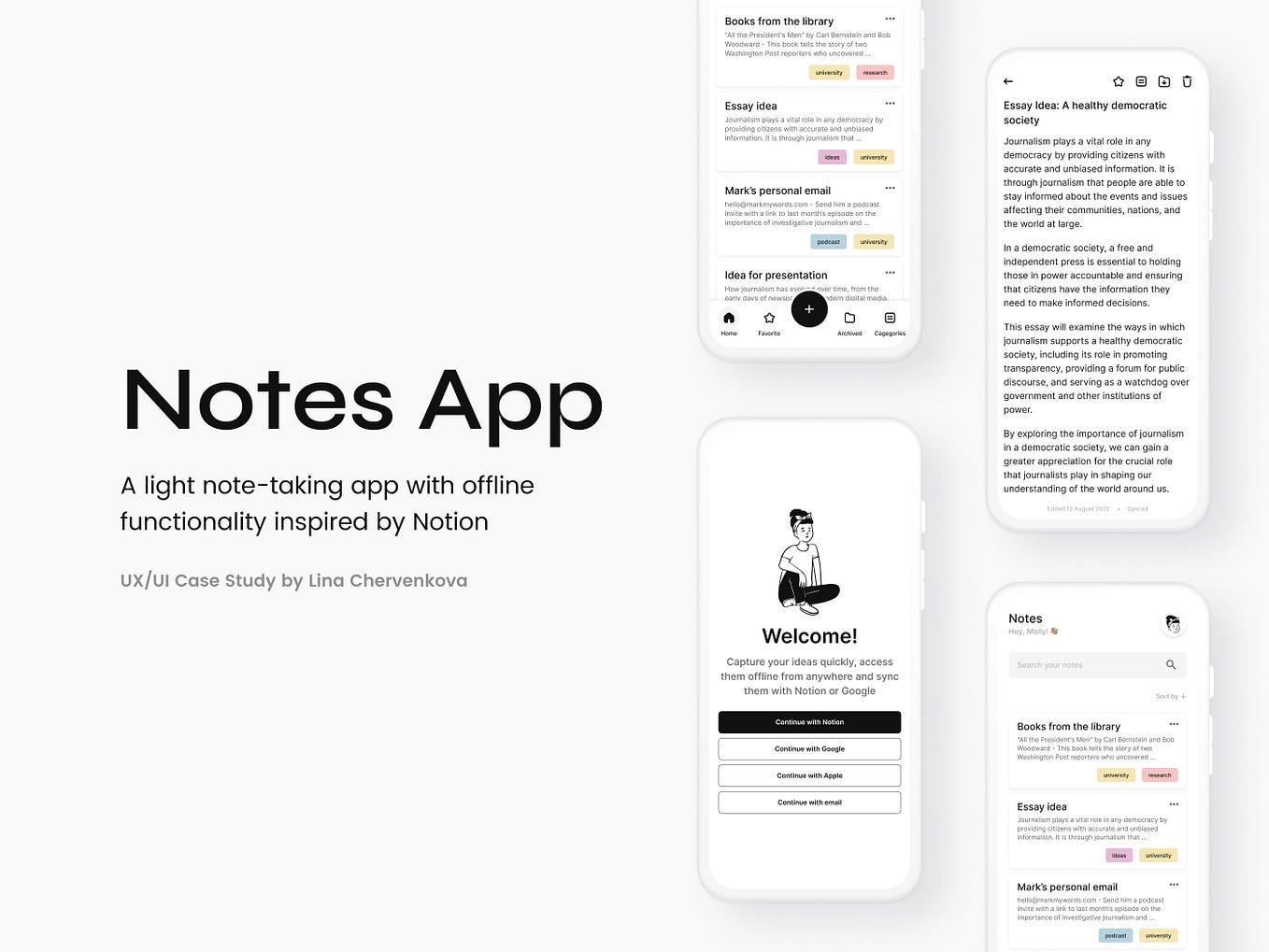 UI/UX Case Study: Notes App