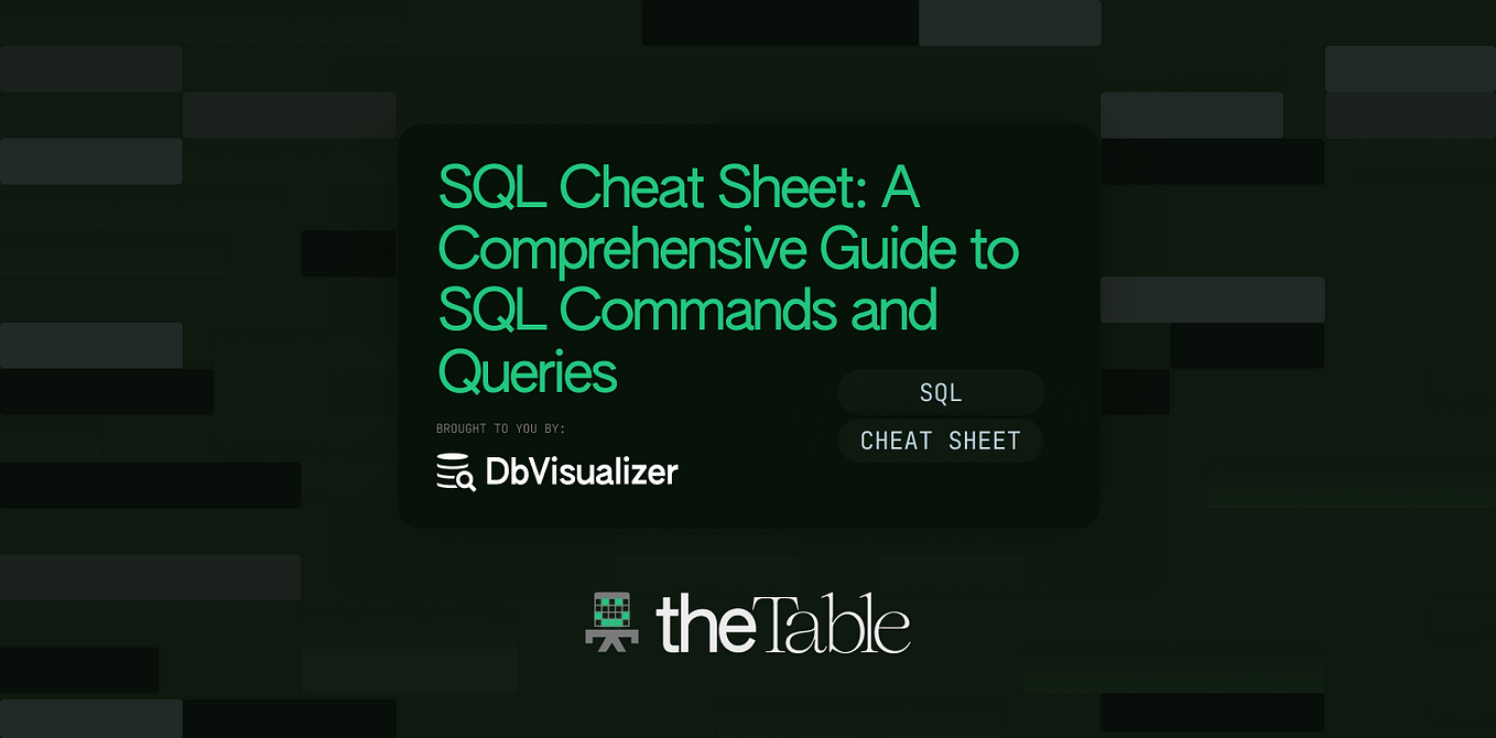 SQL Commands Quick Guide - Database Essentials | The Table /* SQL and ...