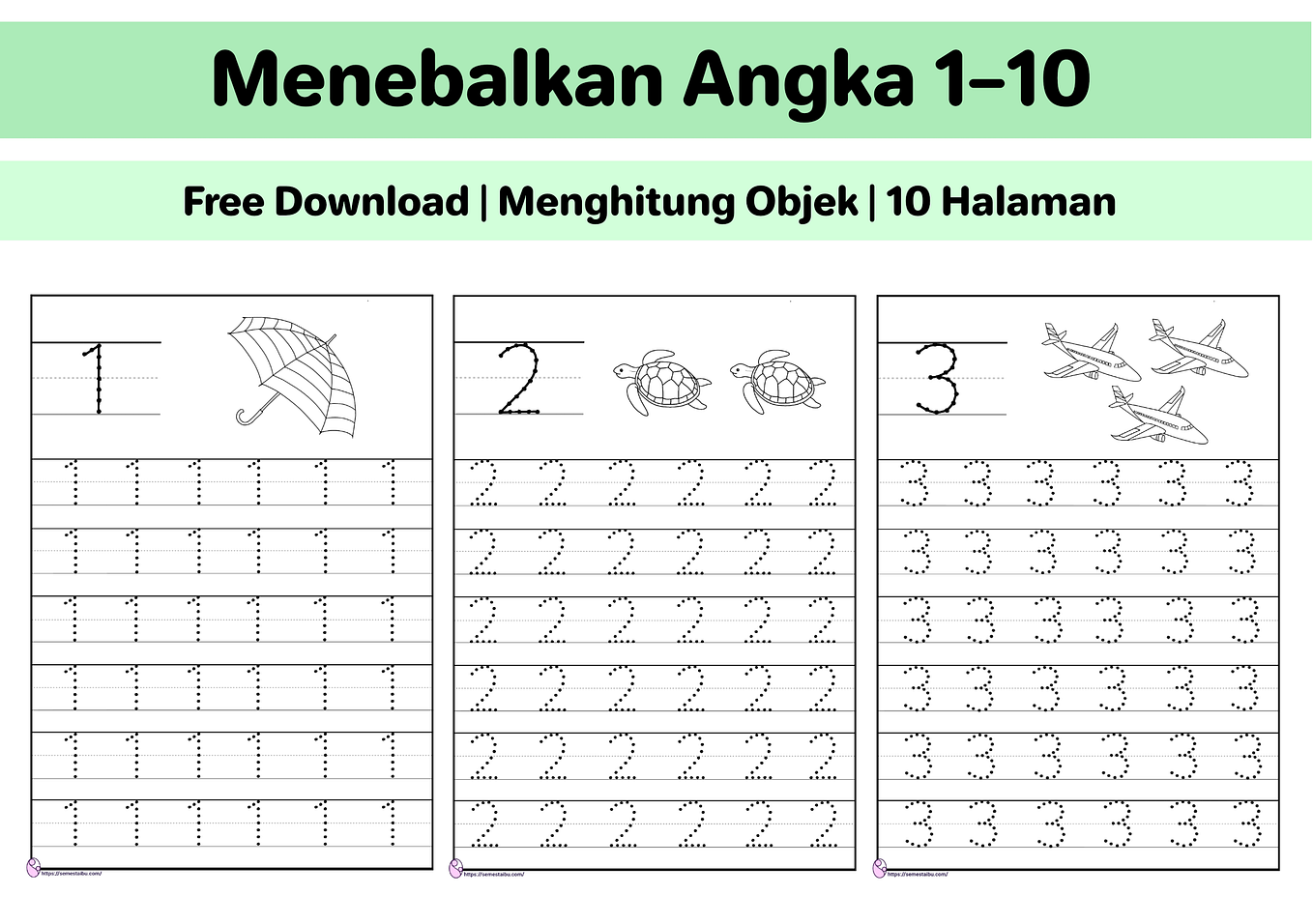 Menebalkan Huruf Hijaiyah | Lembar Kerja Anak TK | Free Download | by