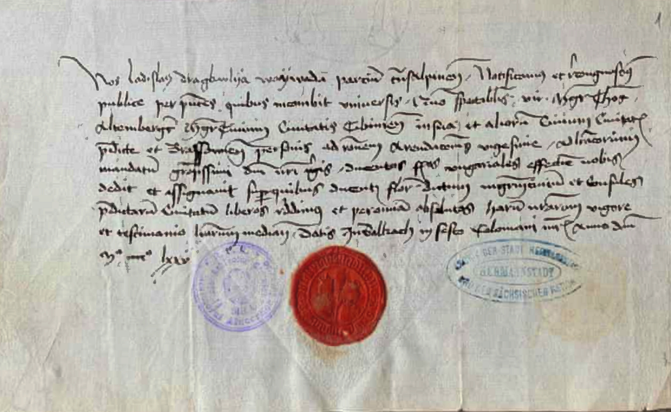 A Latin document by Vlad Dracula