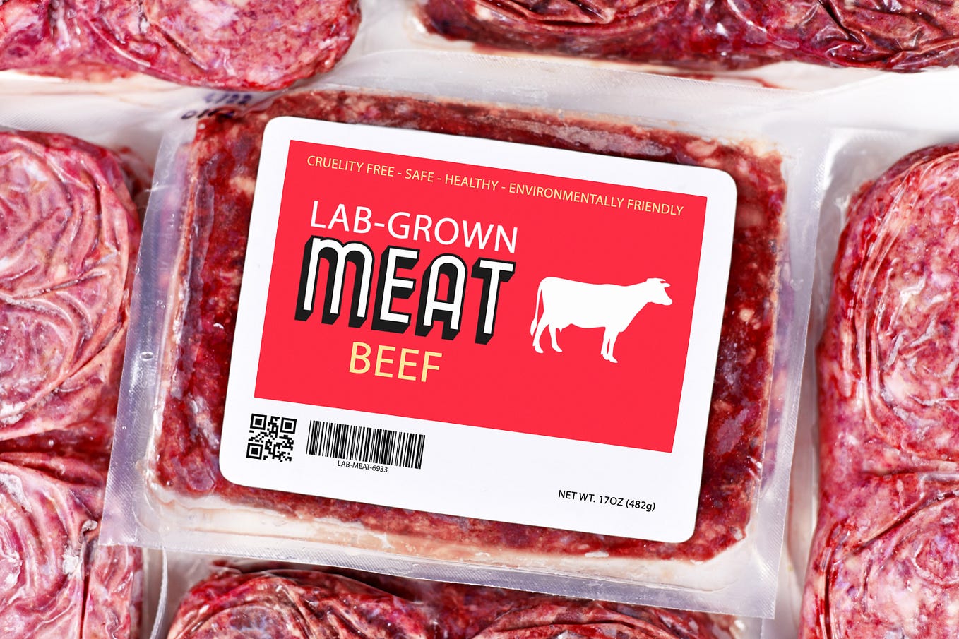 Picture of a package of lab-grown meat