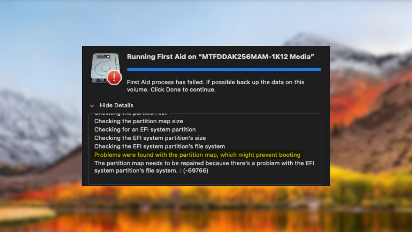 Why the File System Verify or Repair Fails on macOS and How to Resolve