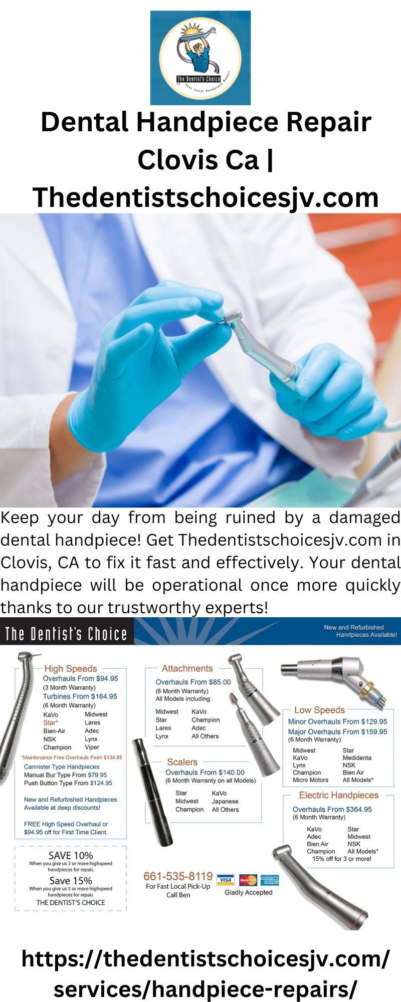 Dental Handpiece Repair Clovis Ca
