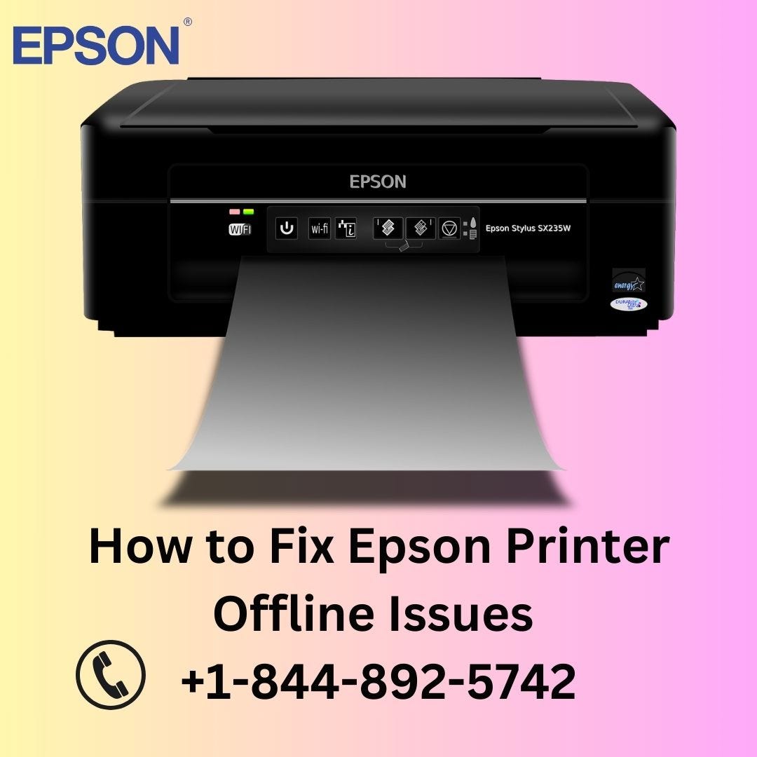 Epson Printer Says Offline Windows 10 +18448925742 Epson Printer