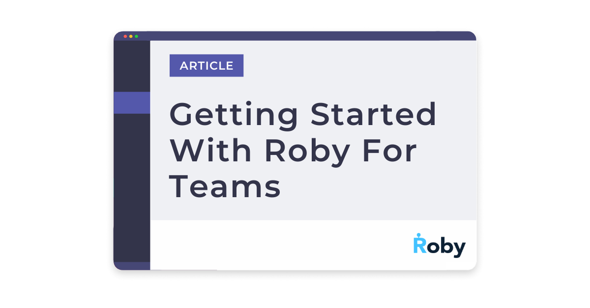 Roby for Teams Installation. How to install Roby on your Microsoft… by Roby Tell Roby Medium