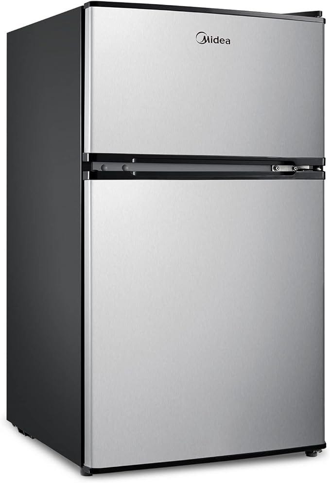  Anukis Mini Fridge with Freezer 3.5 Cu Ft 2 Door Mini