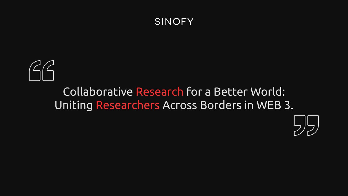 Collaborative Research for a Better World: Uniting Researchers Across Borders in WEB 3.
