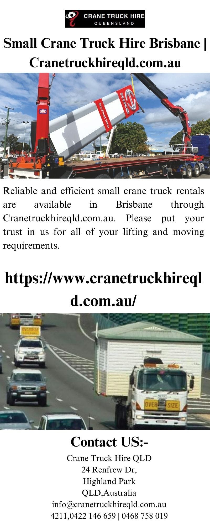 Gold Coast Crane Truck Hire