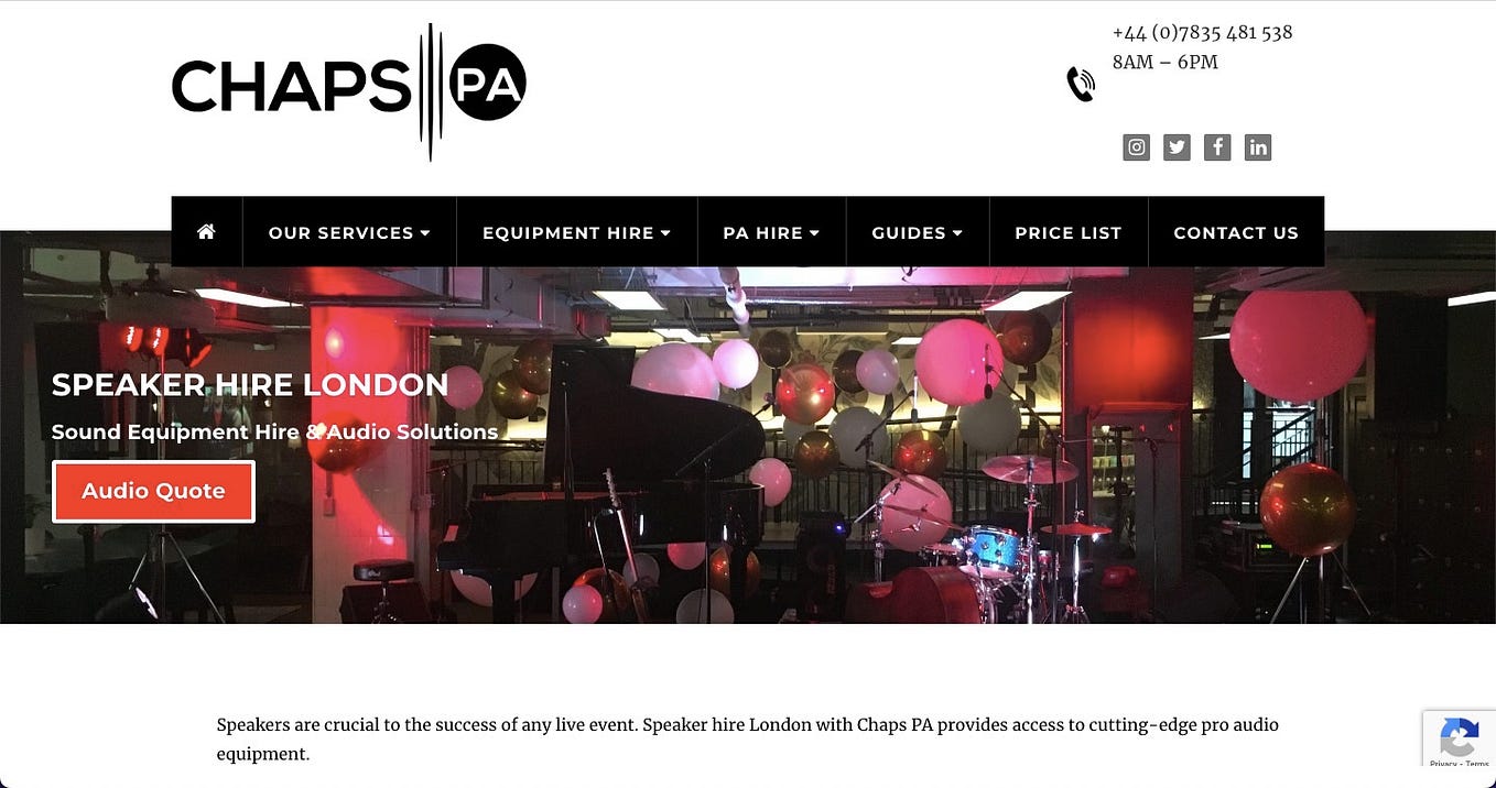 Audio Equipment Hire London Elevate Your Event with Chaps PA by