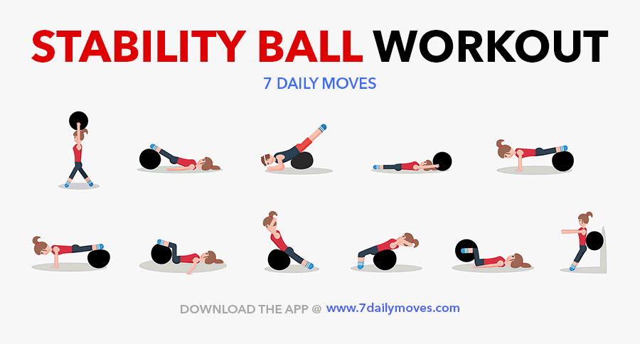 Tone your full body with the stability ball workout., by 7 Daily Moves