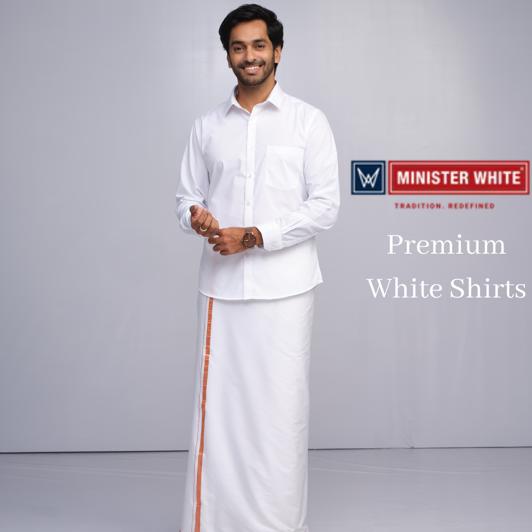 The Perfect Pair Premium White Shirts and Wedding Dhotis for Men by