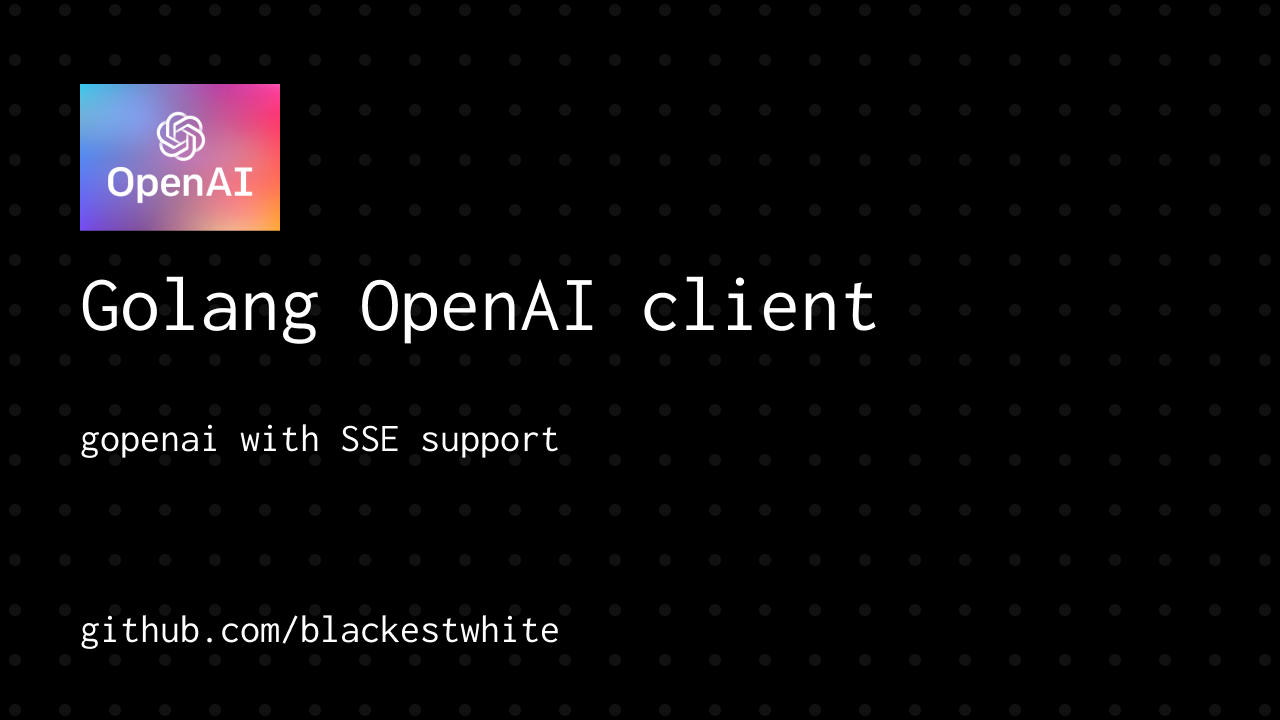 Streaming Open AI API responses with ServerSide Events and Golang by