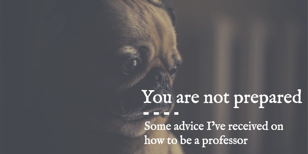 You Are Not Prepared: Some Advice I’ve Received on How to Be a Professor