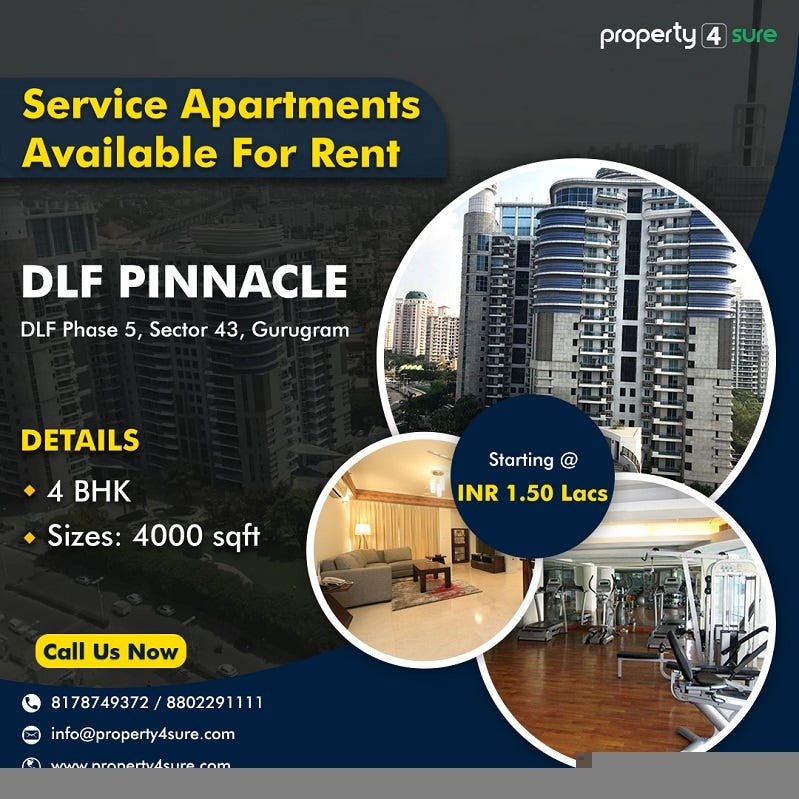 Service Apartment for Rent in Gurgaon DLF Aralias Fhasan Medium