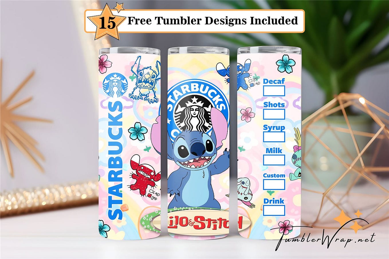 Stitch Starbucks Coffee Tumbler, Tumbler Disney, 20oz Sublimation ...