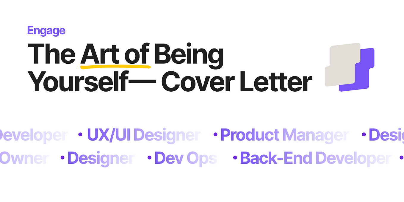 The Art of Being Yourself — The Cover Letter