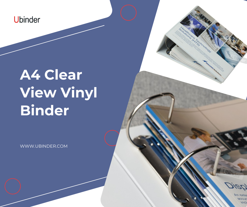 A4 Easel 3 Ring Binder in Black Ubinder Medium