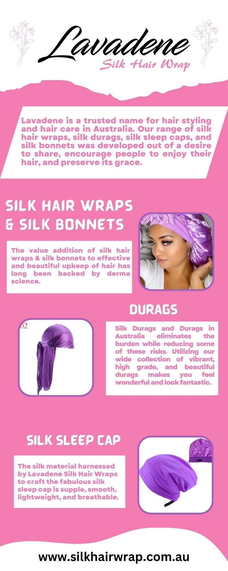 Silk Bonnet Cap  Silk Sleep Cap Lavadene