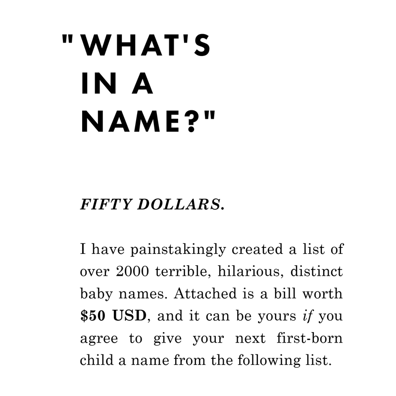 Two Thousand Baby Names