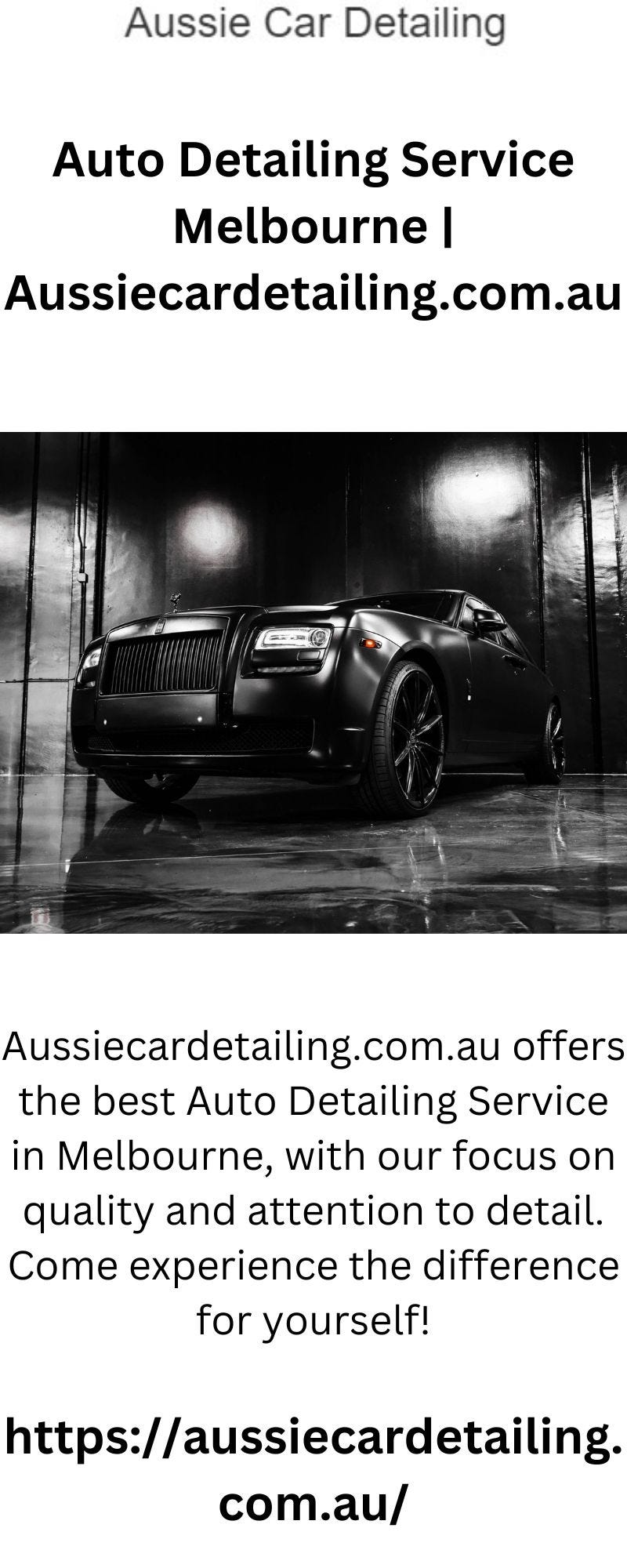 Auto Detailing Service Melbourne Aussie