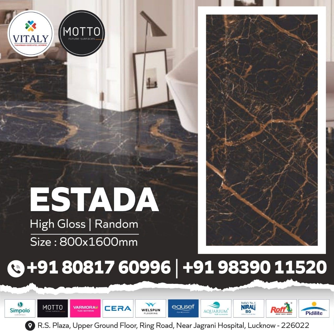 Vitaly Tiles and Sanitary Simpolo Floor Tiles in Lucknow Vitaly Tiles and Sanitary Store in