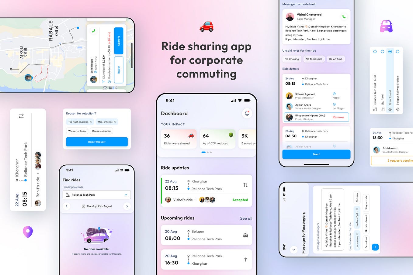 Revolutionizing corporate commutes with a colleague-centric ridesharing app 🚗