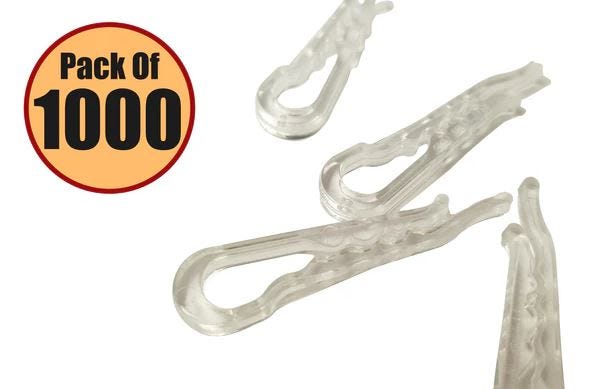 Buy 500 Clear Plastic Alligator Clips for Shirts, Folding Ties, Socks ...