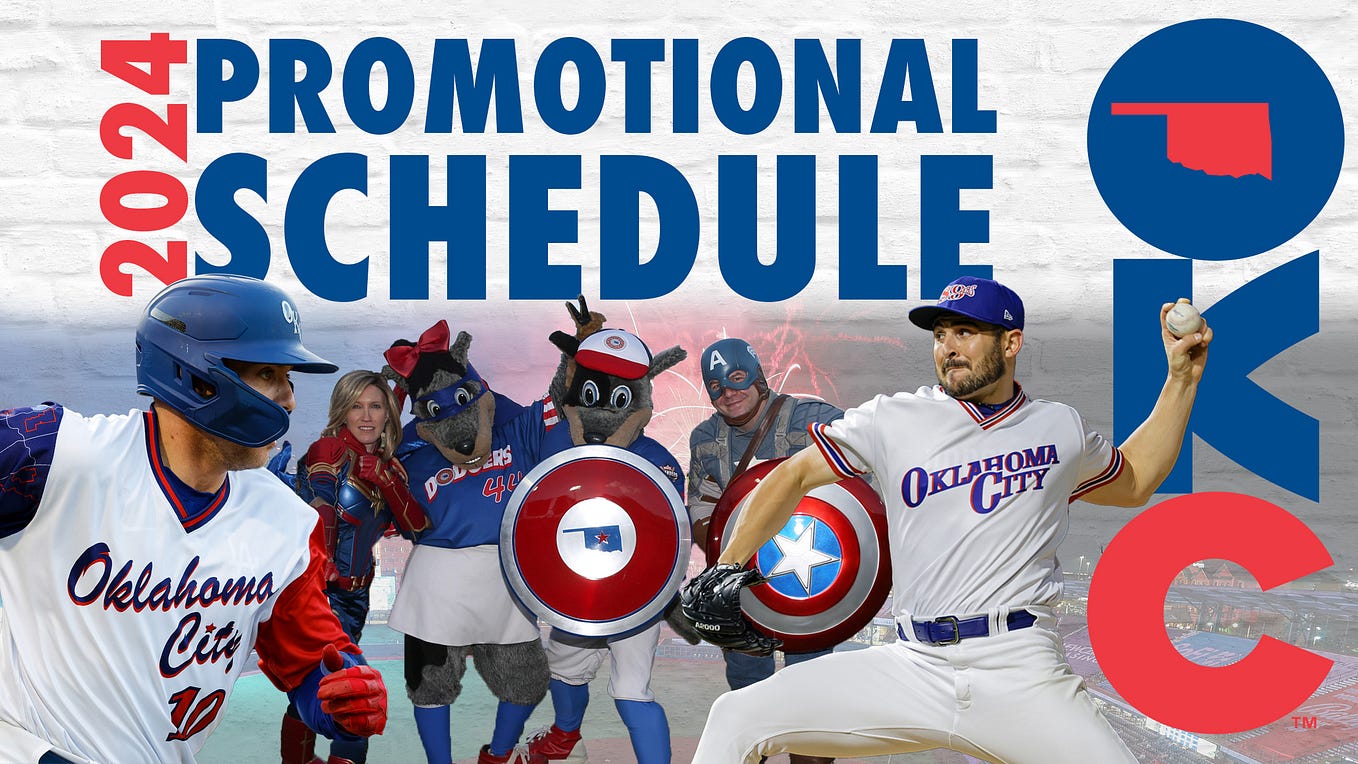 OKC Dodgers Announce Special Promotions & Theme Nights for First Half