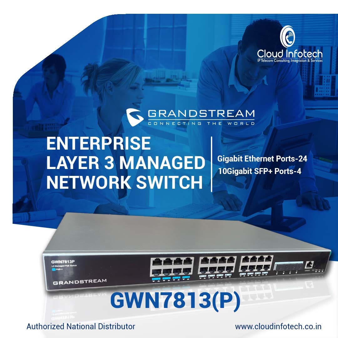 Grandstream GWN7812P Layer 3 Managed Network Switches Cloud Infotech