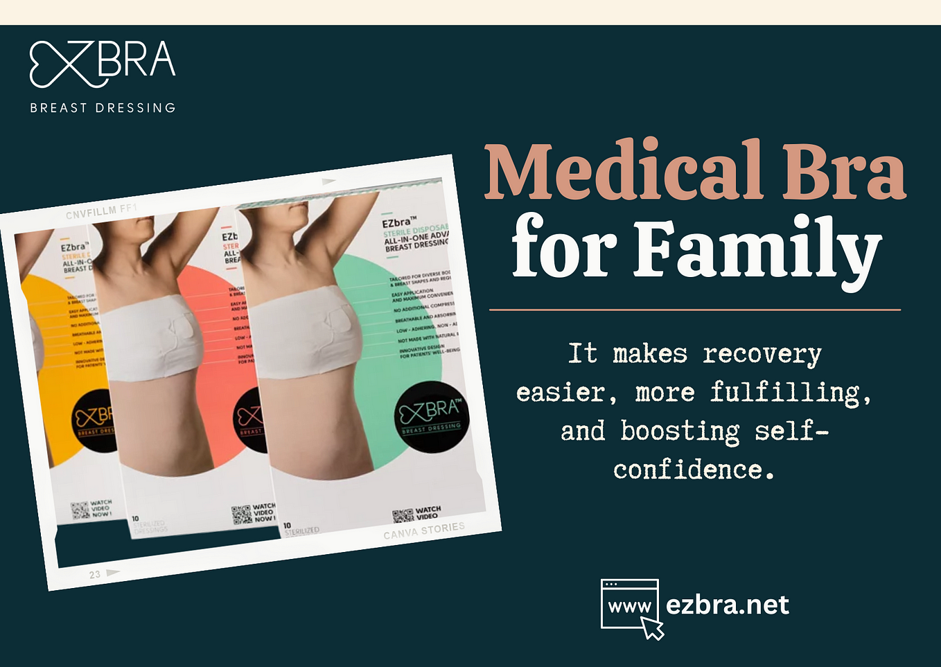 EZbra — Post Surgery Bra for Breast Cancer Patients - EZ bra - Medium