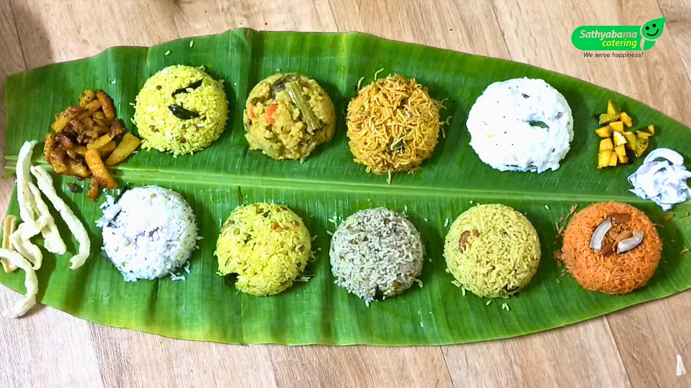 South Indian Wedding Menu | meals | by sathyabama catering | Medium