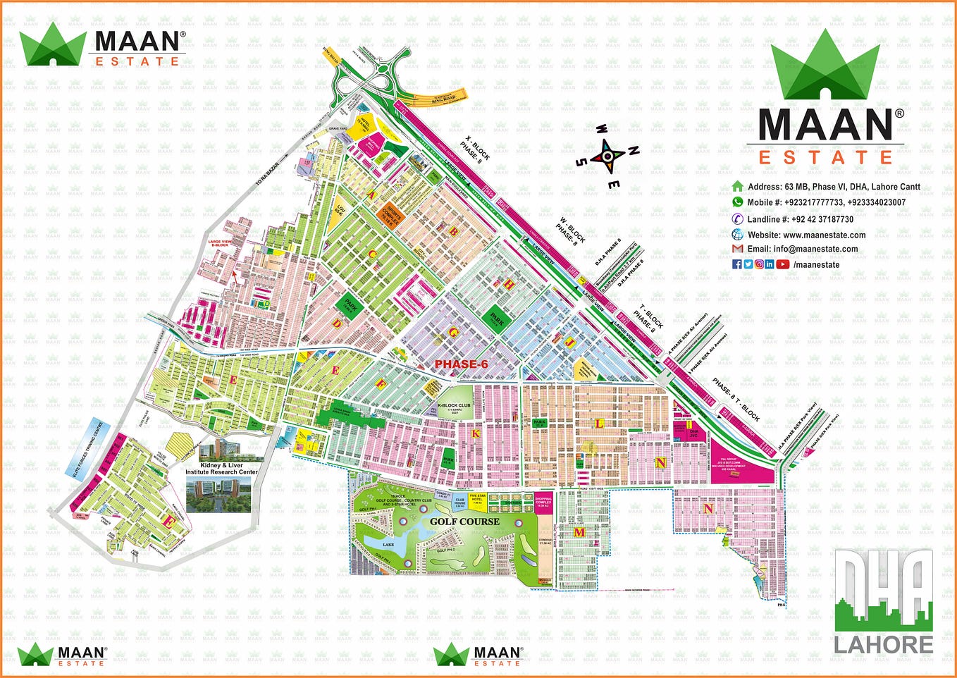 DHA Lahore Phase — 7. Location Map House For Sale … by MAAN ESTATE