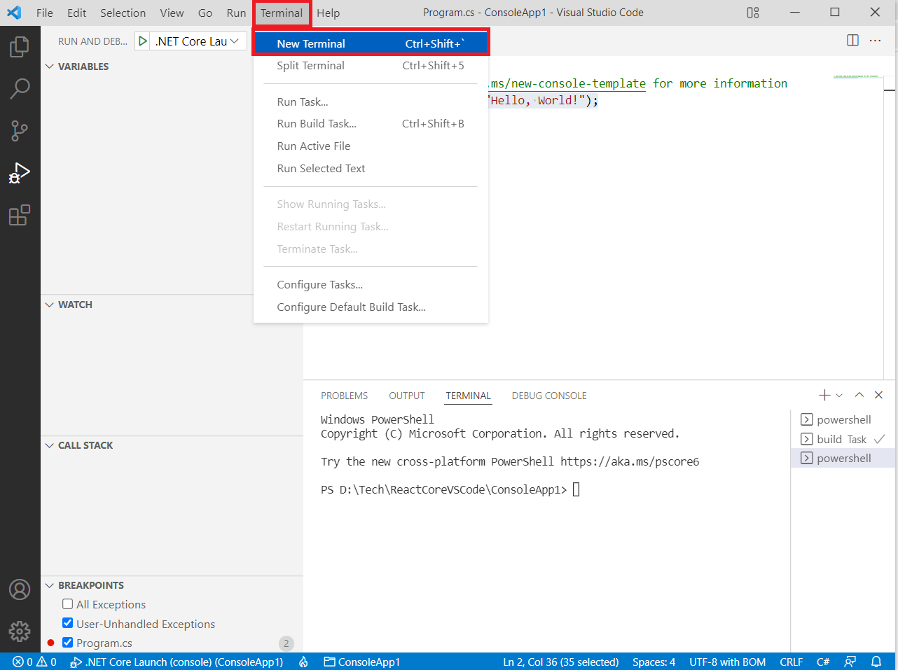 Tutorial: Create a simple C# console app - Visual Studio (Windows)