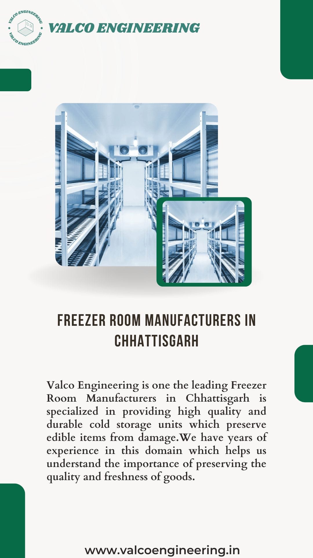 Cold Storage Manufacturers in Chhattisgarh by Valco Engineering Medium