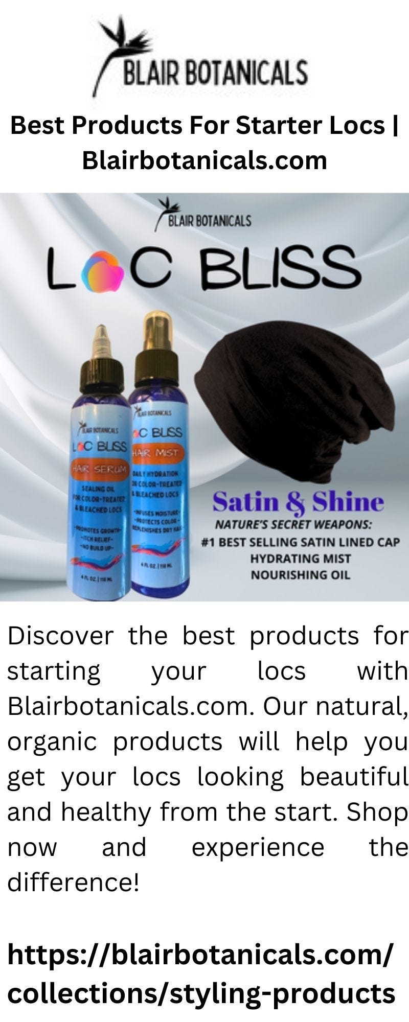 Hydration Spray For Locs Blairbotanicals Medium