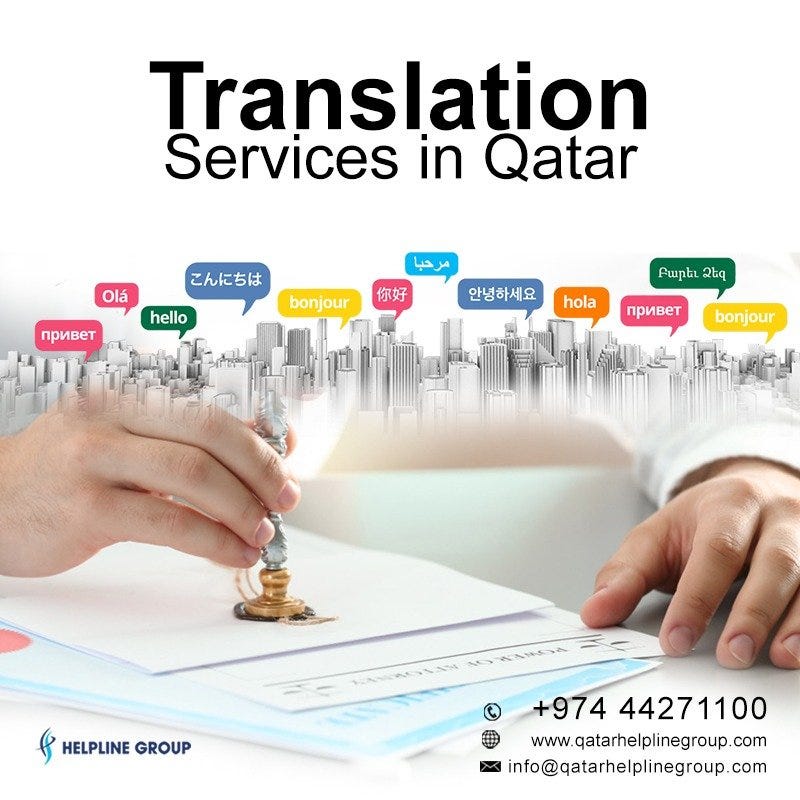 Arabic to English translation services in Qatar by helpline