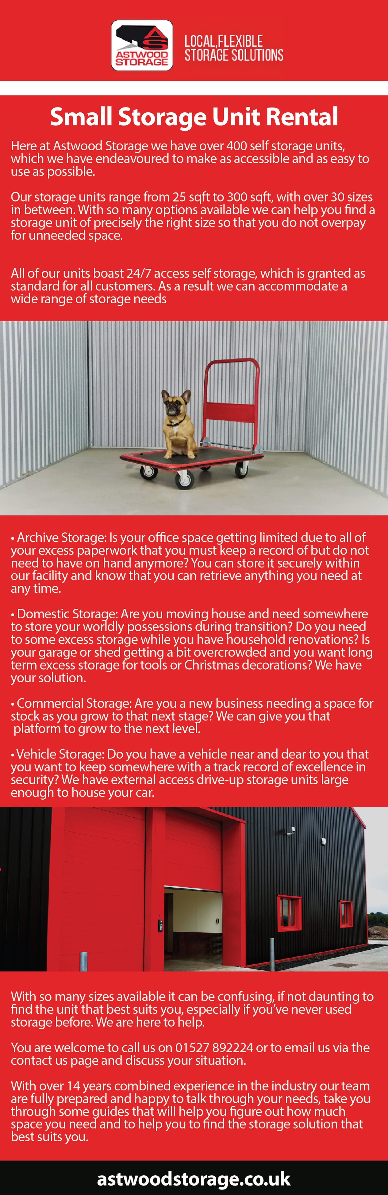 Convenient Small Storage Unit Rentals at Astwood Storage Astwood