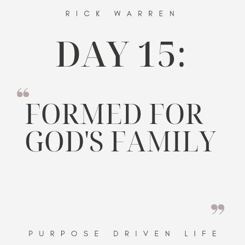 PURPOSE DRIVEN LIFE DAY 14.. Has God left me to survive on my own