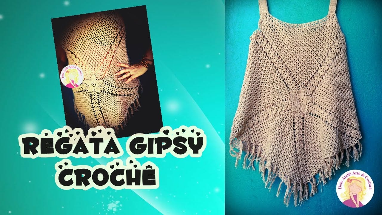 Regata Crochê Modelo Gypsy. Material usado: 2 novelos da linha Anne… | by  CROADFans | Medium