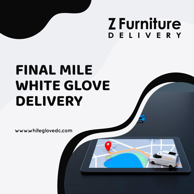 Why does the interior designer require a white glove delivery provider