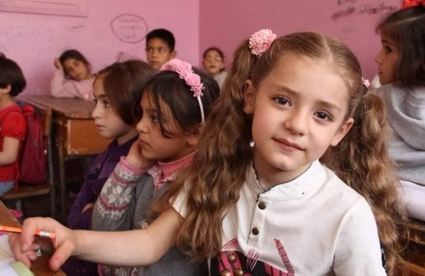8-year-old #Syrian, Sarah Kayali, from #Hazano in #Idlib has a mind for numbers.