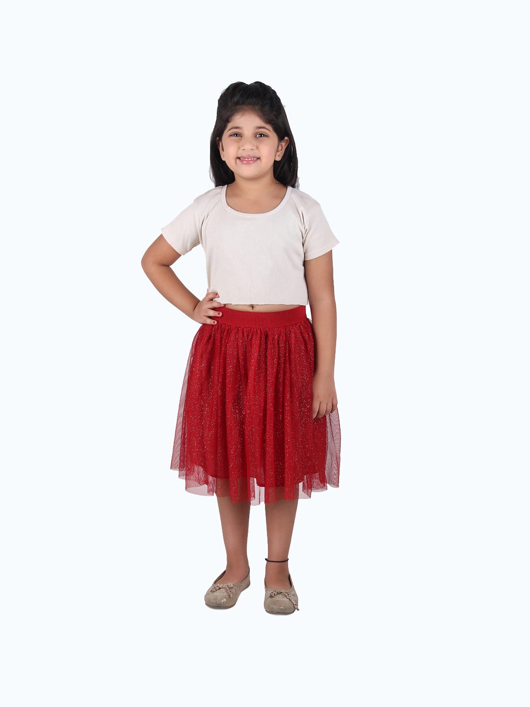 Babyhug Knee Length Cotton Shorts - Orange main image 1