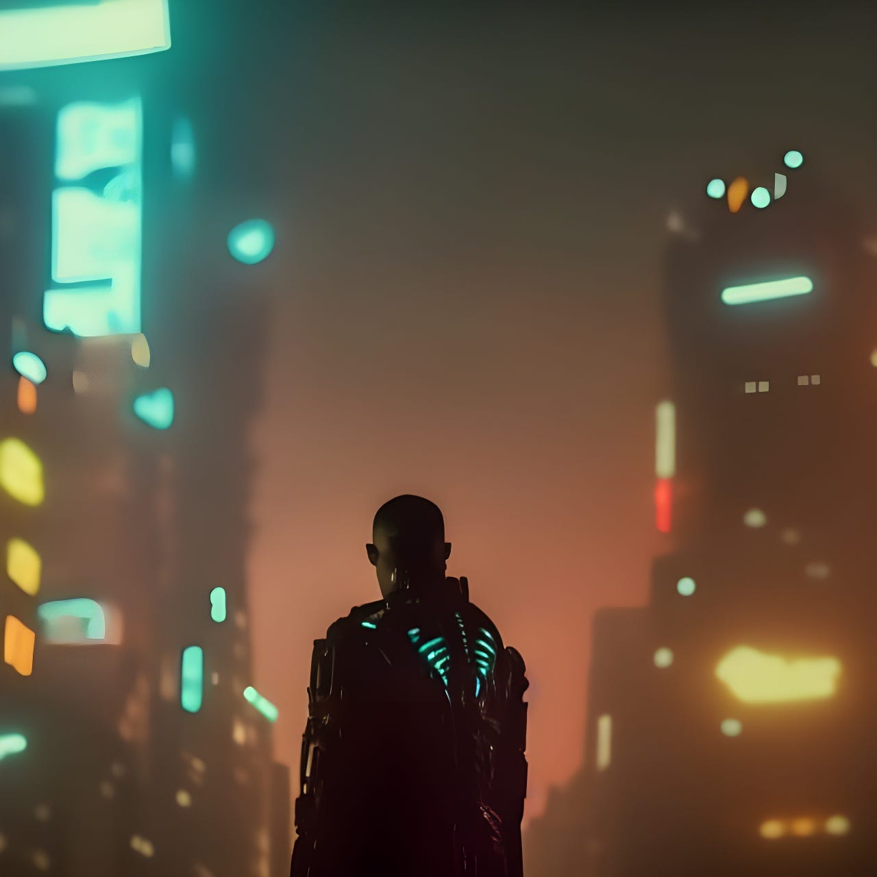 cyberpunk inspired phone wallpaper, blade runner