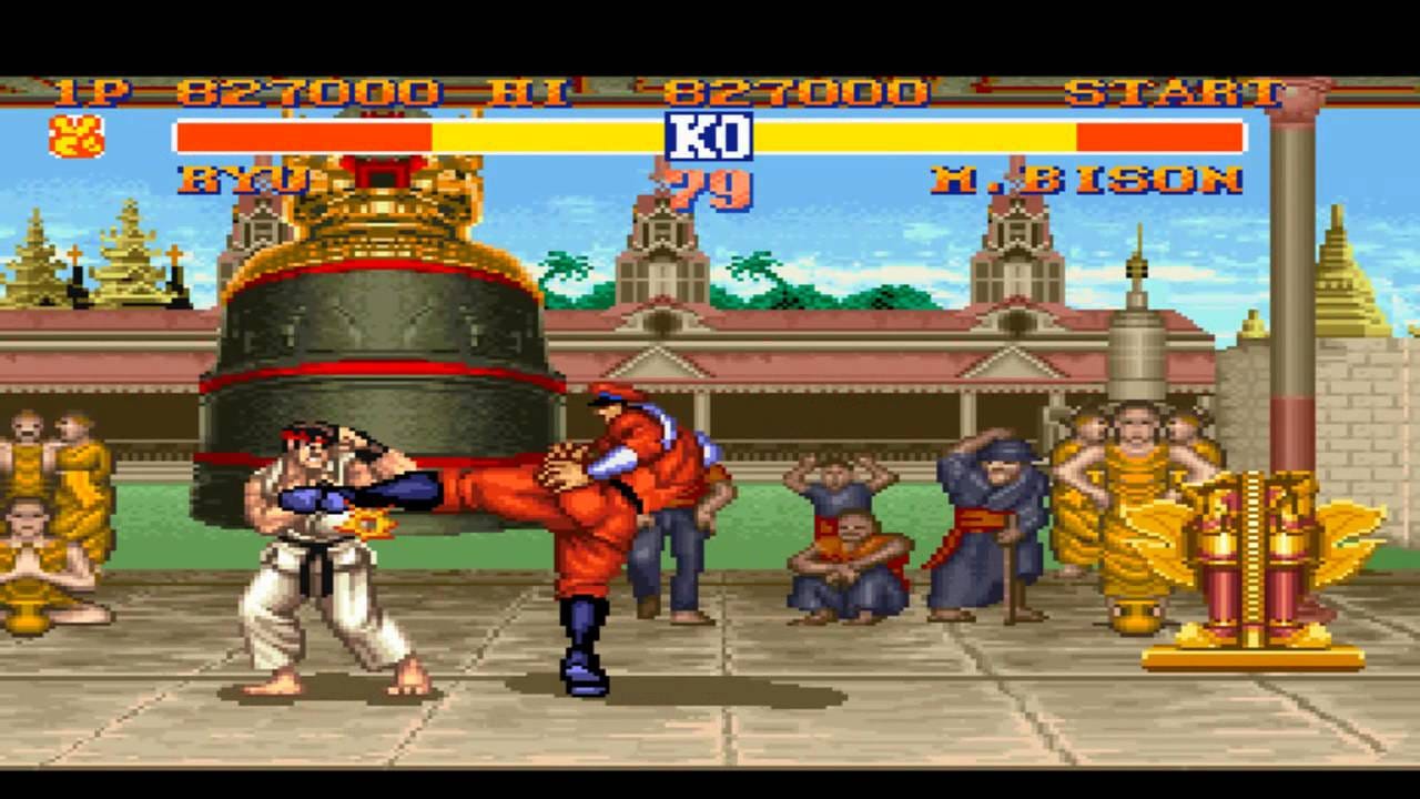 Street Fighter 1 (Arcade) China Stage 2: Ryu vs. Gen + Bonus Stage 3 