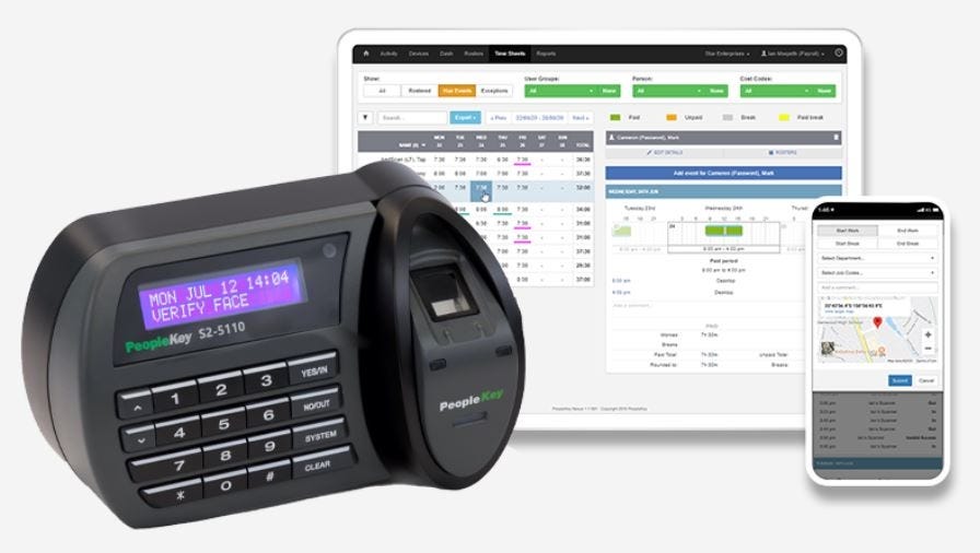 Employee time clock solution — People Key People Key Medium