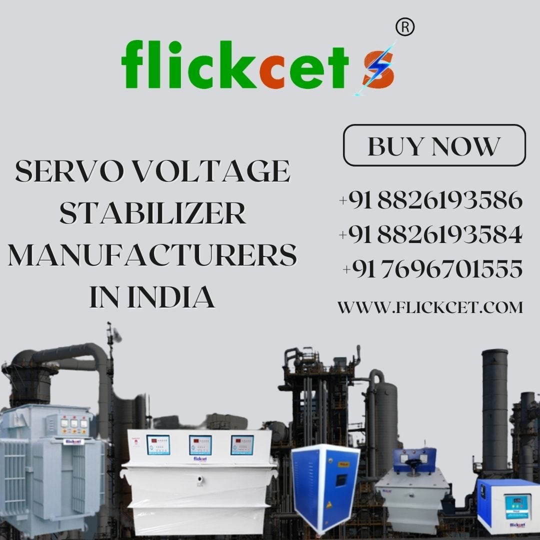 Servo Voltage Stabilizer Manufacturers in India Flickcet Medium